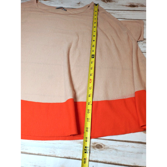 COS Womens Xs Top Minimalist Colorblock Neutral Art 100% Cotton Dolman Swing - Picture 4 of 8